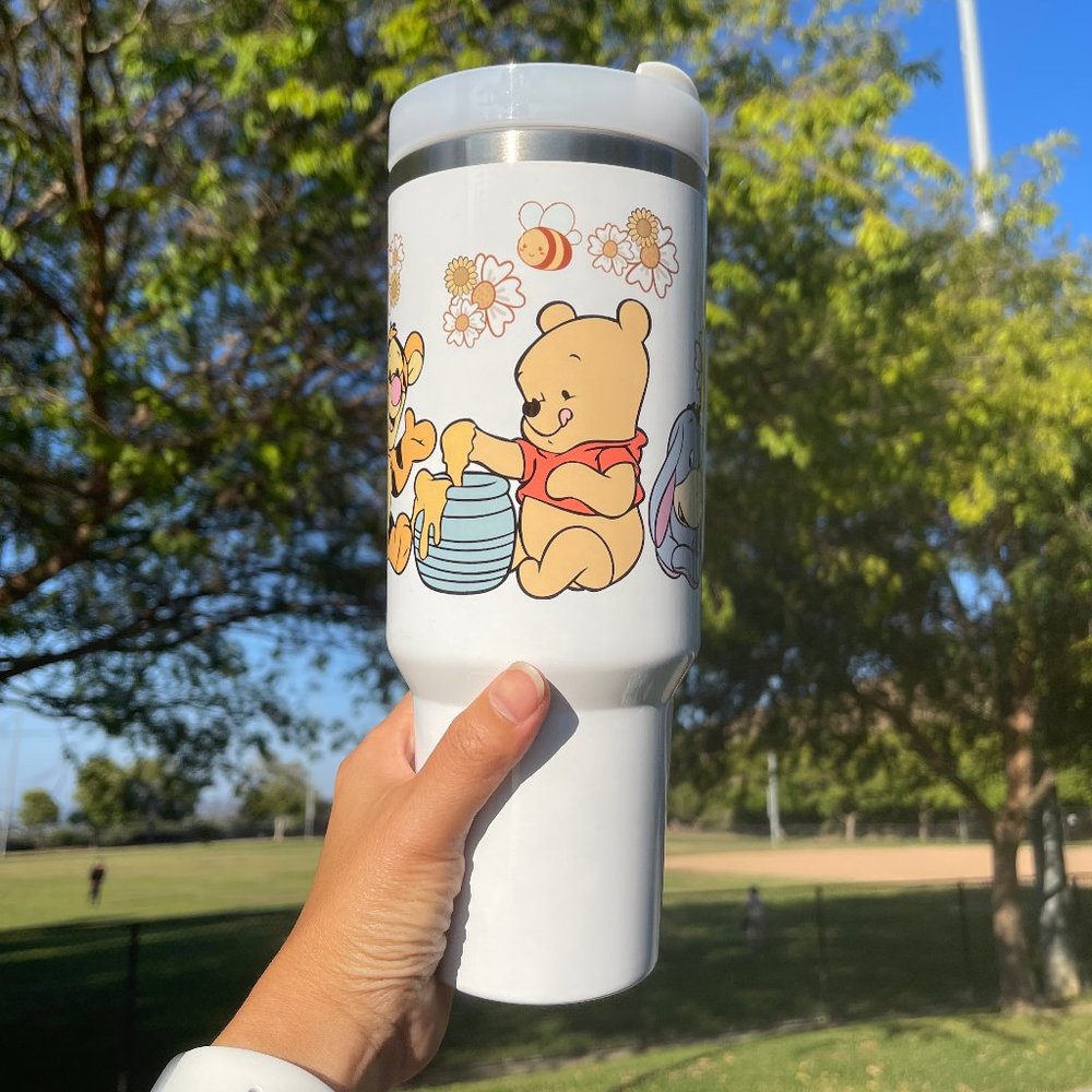 Custom Tumbler Disney Winnie the Pooh Brand new 40 oz double wall stainless trav - Picture 5 of 8